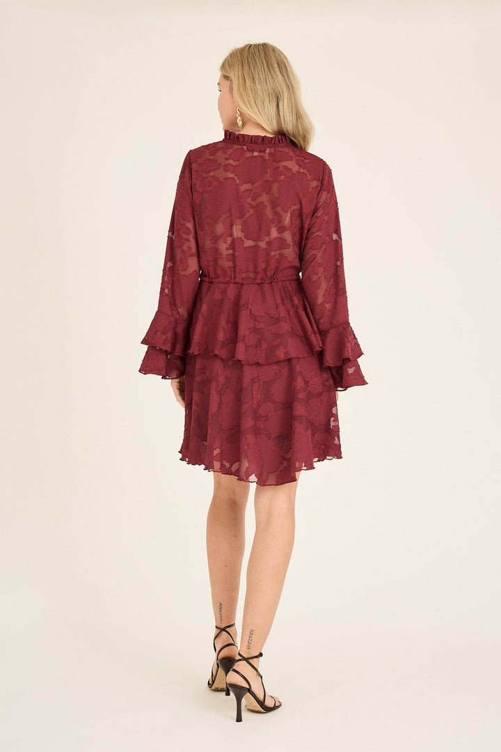A-View - Floretta Dress AV7022 - 266 - Cabernet Kjoler 
