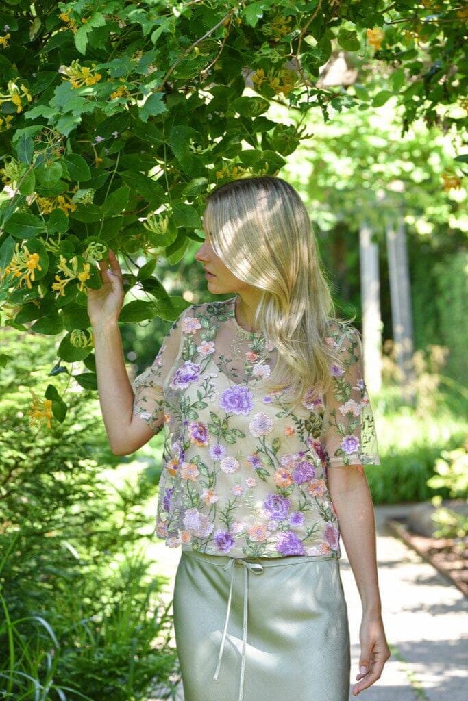 A-View - Fuschia Blouse AV4881 - 180 - Green/Purple Bluser 