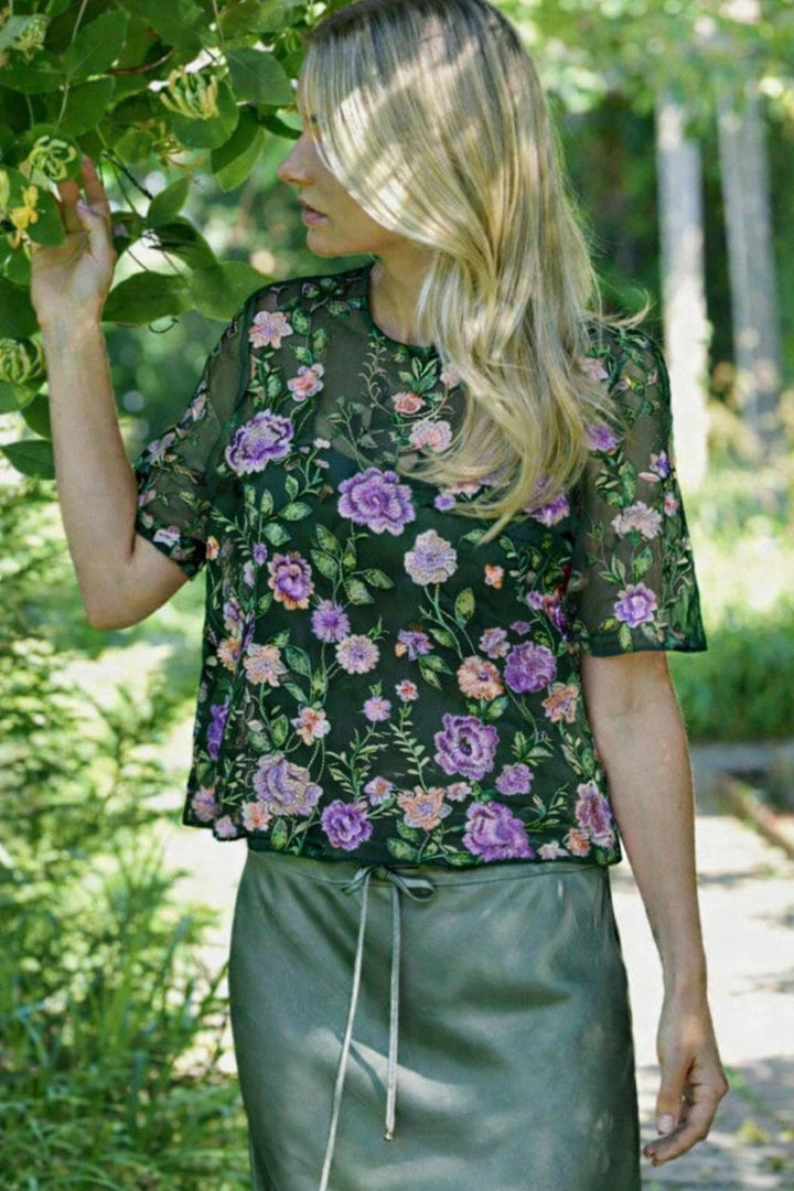 A-View - Fuschia Blouse AV4881 - 858 - Dark Green Bluser 