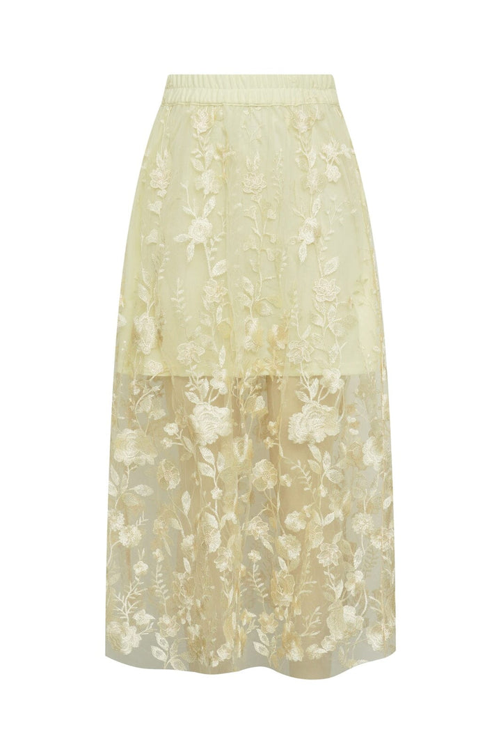 A-View - Fuschia Skirt AV4624 - 069 - Pale Yellow