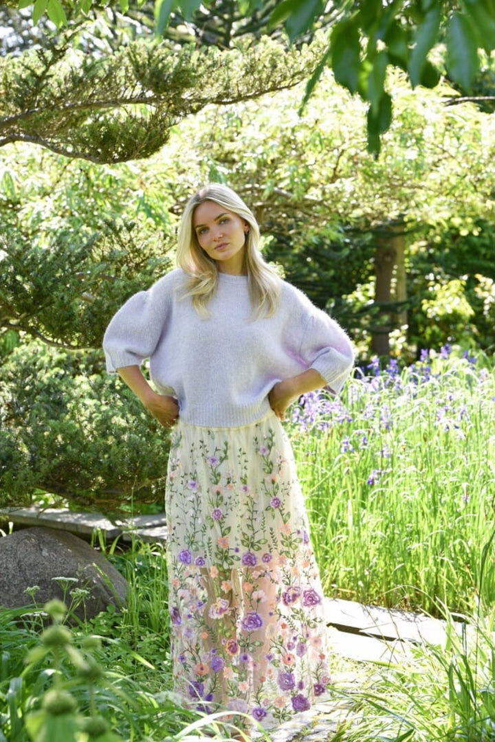 A-View - Inge S/S Knit Pullover AV7076 - 301 - Lilac Strikbluser 