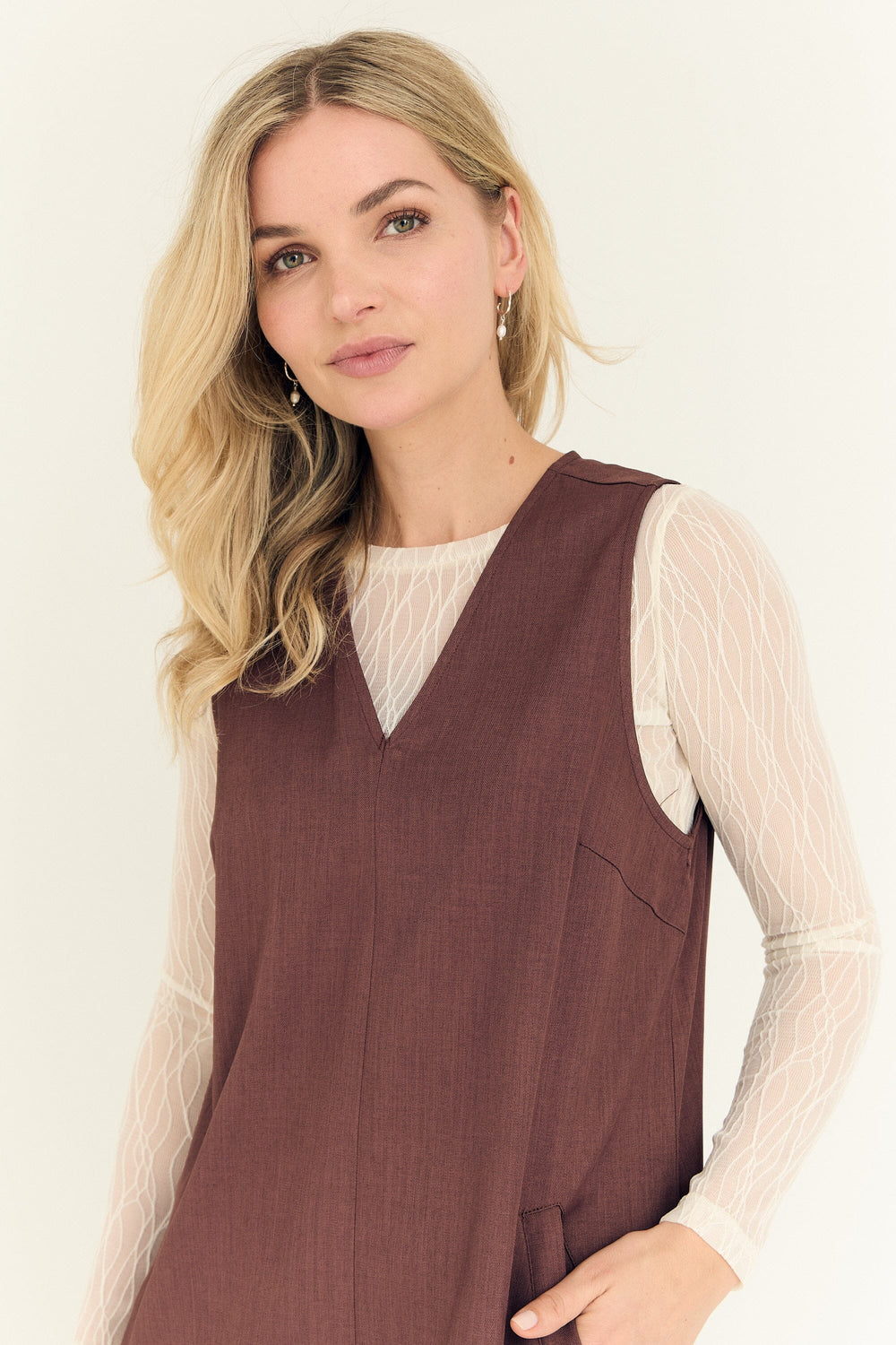 A-View - Juliette Spencer Dress AV7025 - 213 - Deep Mauve Kjoler 
