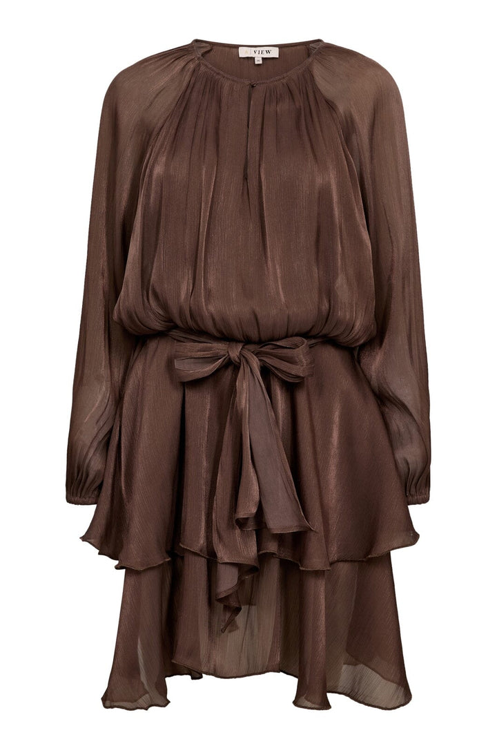 A-View - Ovena Dress AV8284 - 194 - Dark Brown