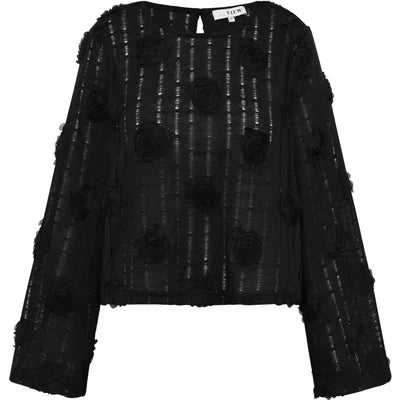 A-View - Rosanna Blouse AV6089 - 999 - Black Bluser 