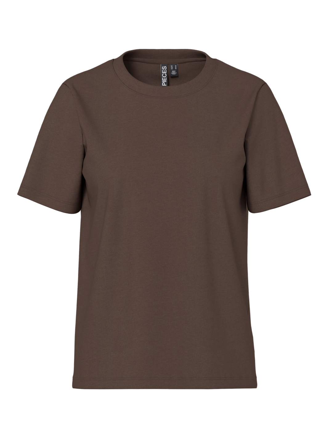 Pieces - Pcria Ss Solid Tee - 4864477 Hot Fudge