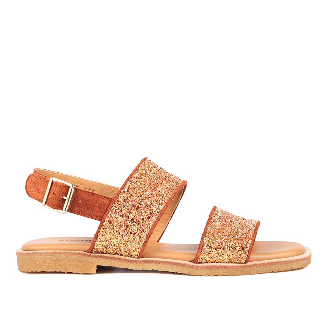 Angulus - Glitter sandal - 2857/2752 Terracotta/Mandarin Sandaler 