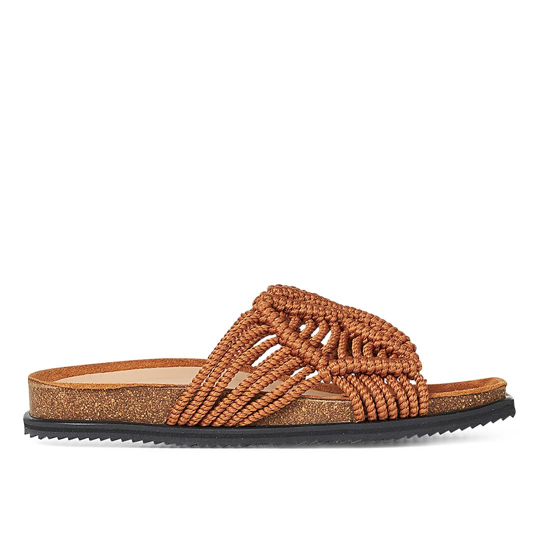 Angulus - Hæklet slip-in fodsengssandal - 2065 Brown Sandaler 