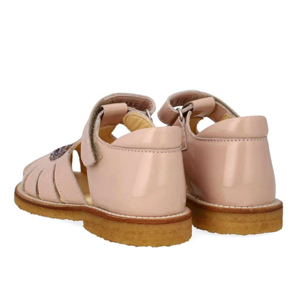 Angulus - Hjertesandal Med Funklende Glitter Hjerte 5186-202 - 3282/3296 Rosebud/pastel Multi Glitter Sandaler 