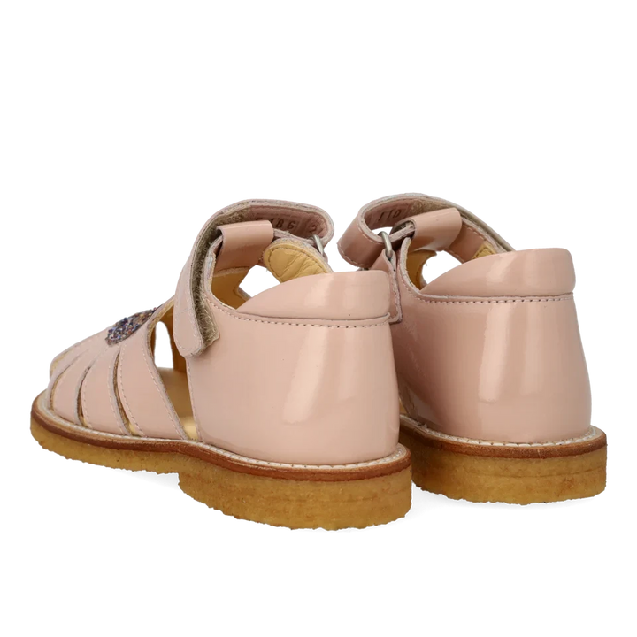 Angulus - Hjertesandal Med Funklende Glitter Hjerte 5186-202 - 3282/3296 Rosebud/pastel Multi Glitter Sandaler 
