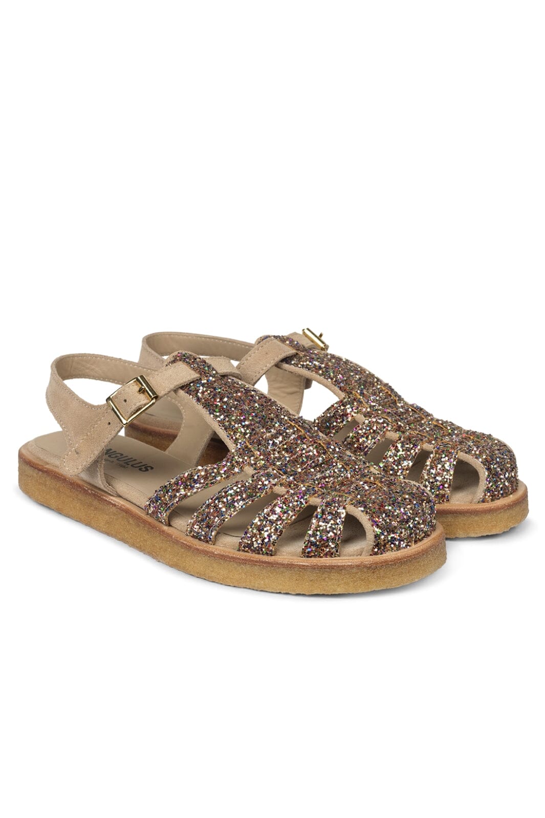 Angulus - Klassisk Fisherman’s sandal med funklende glitter - 2488/1149 Multi Glitter/Sand Sandaler 