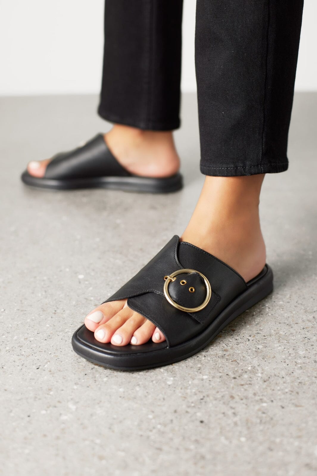 Angulus - Slip-in sandal - 1604 Black Sandaler 