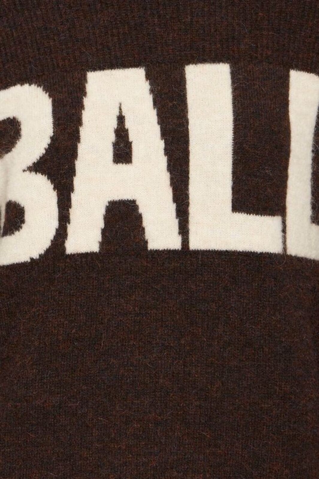 Ball - Bastacy Rib Logo Pullover 50405353 - 190915 - Coffee Bean