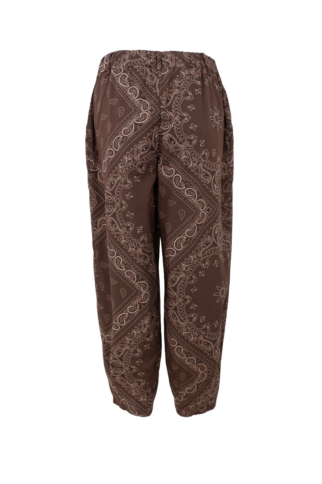 Black Colour - Abbie Barrel Pant 40977 - Coffee Paisley