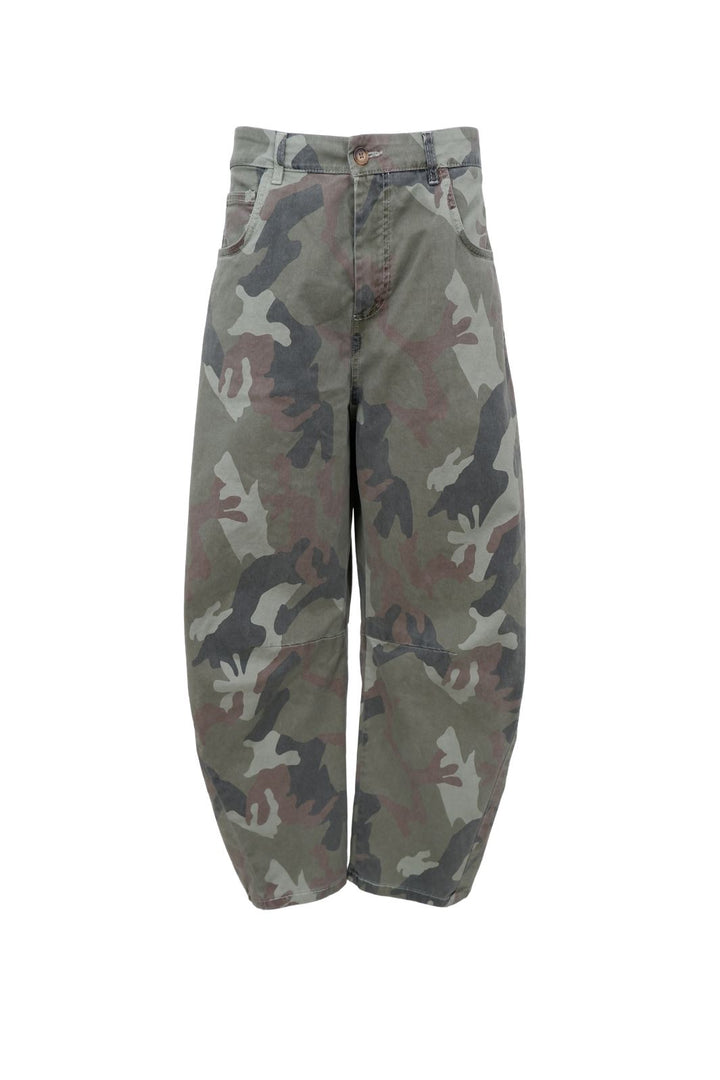Black Colour - Bcaila Barrel Pant 41330 - Army Camouflage