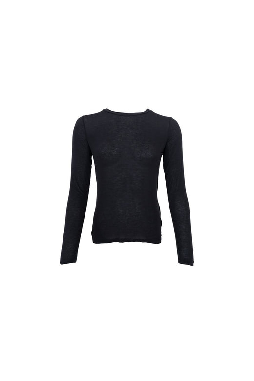 Black Colour - Bcalba Ls Tee 41260 - Shirts,Mesh & Basic Blouses - Coffee Solid