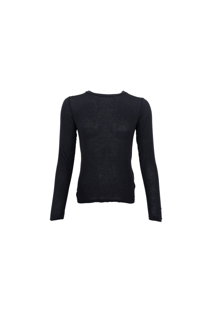 Black Colour - Bcalba Ls Tee 41260 - Shirts,Mesh & Basic Blouses - Coffee Solid