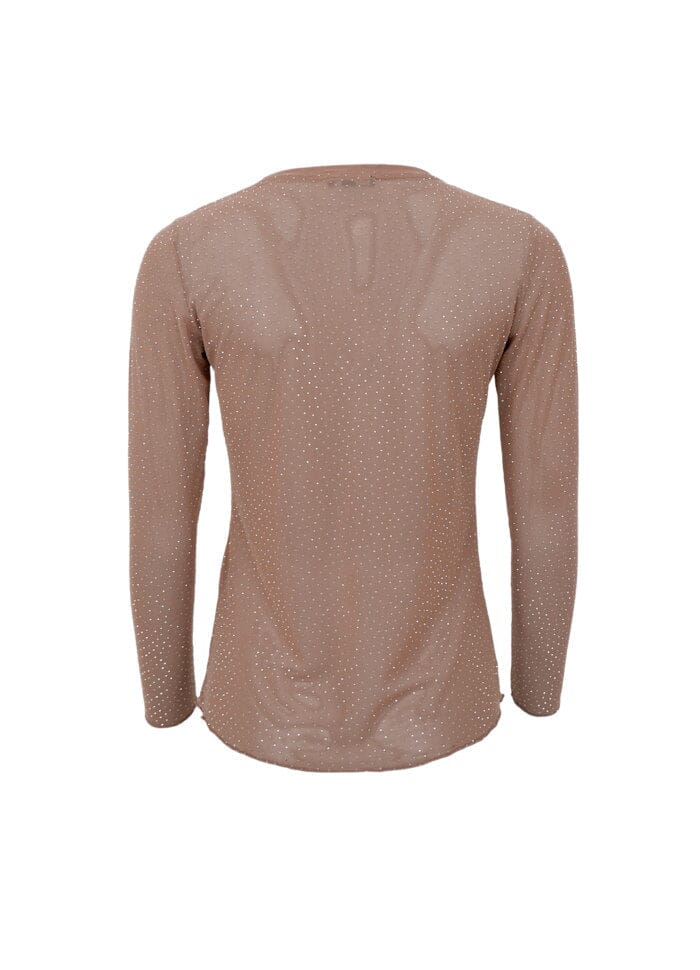 Black Colour - Bcalexis Tee W/Stones 40746 - Shirts - Latte T-shirts 