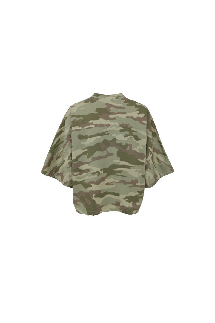 Black Colour - Bcally Loose Shirt 41145 - Camouflage