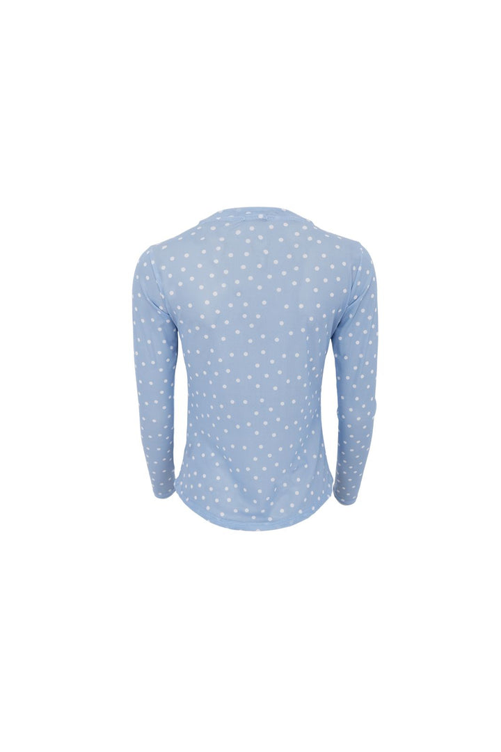 Black Colour - Bcannie Mesh Blouse 3846 - Shirts - Lt. Blue Dot
