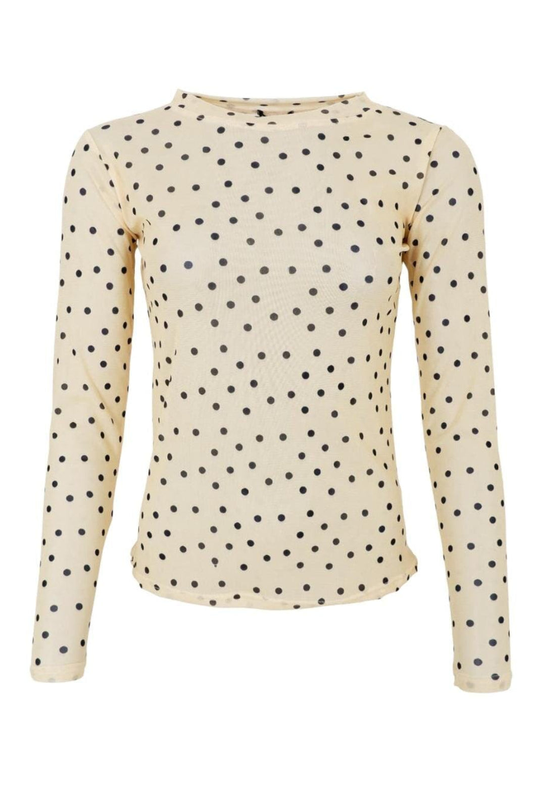 Black Colour - Bcannie Mesh Blouse 3846 - Shirts - Yellow Dot Bluser 