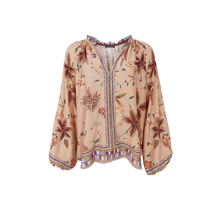 Black Colour - Bcart Crepe Blouse 41030 - Lt. Nougat Bluser 