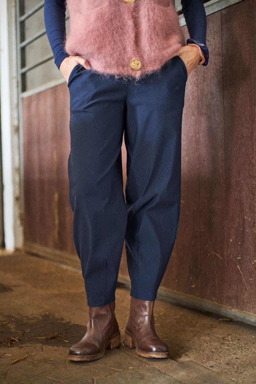 Black Colour - Bcbeverly Barrel Pant 41010 - Navy Bukser 