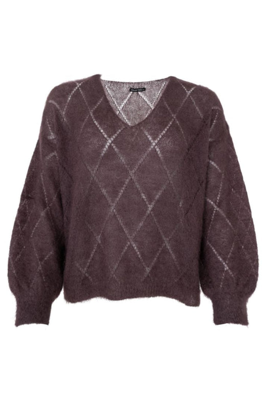 Black Colour - Bcbjoerk Argyle Jumper 1259 - Coffee