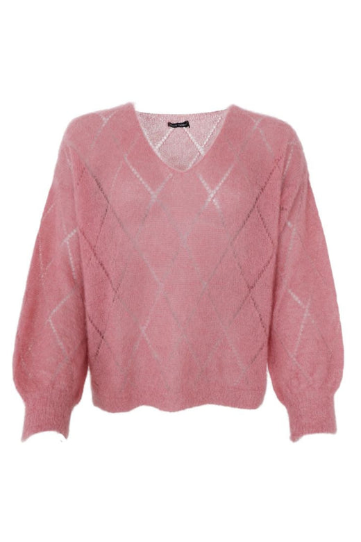 Black Colour - Bcbjoerk Argyle Jumper 1259 - Warm Rose