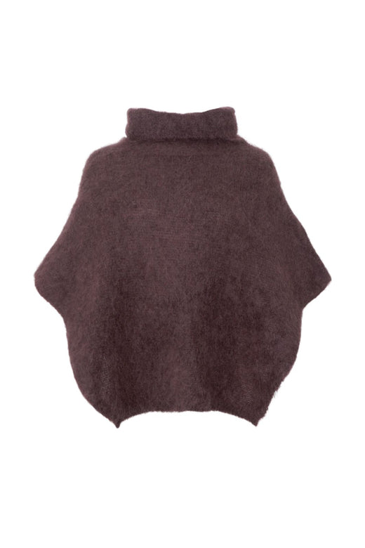 Black Colour - Bcbjoerk Roll Neck Poncho 1273 - Coffee