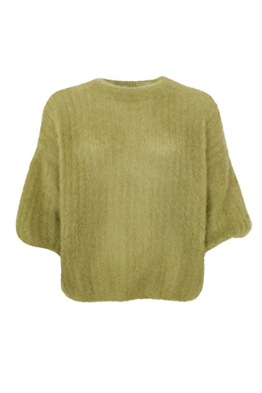 Black Colour - Bcbjoerk S/S Jumper 1260 - Dk. Lime