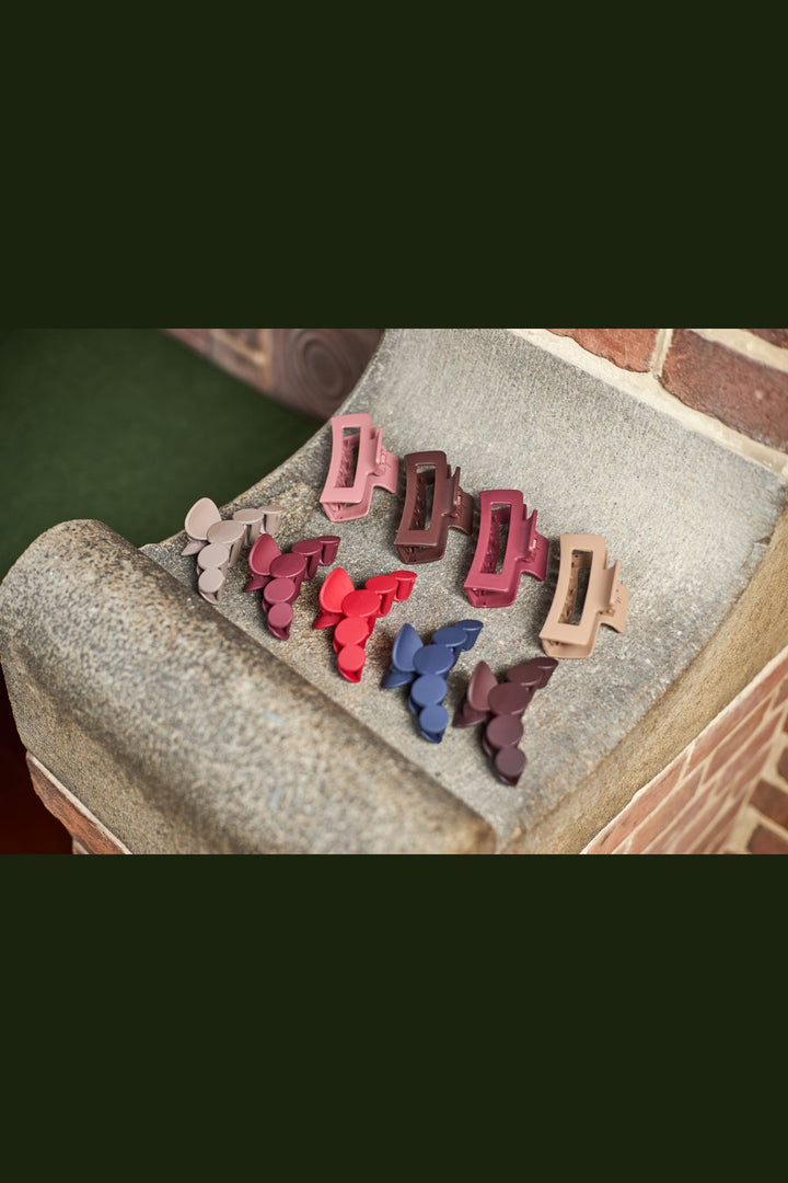 Black Colour - Bcbubble Matt Hair Claw 5979 - Wine