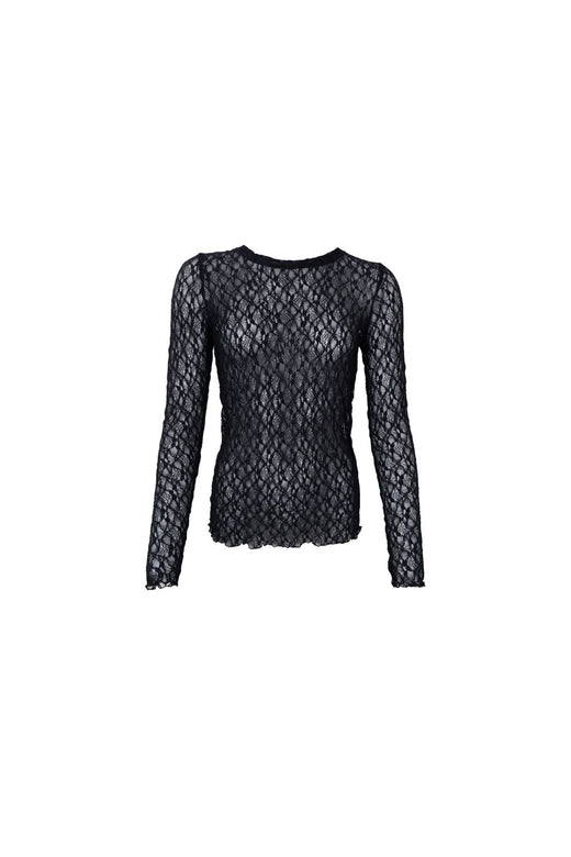 Black Colour - Bccecily Lace Blouse 41288 - Shirts - Black