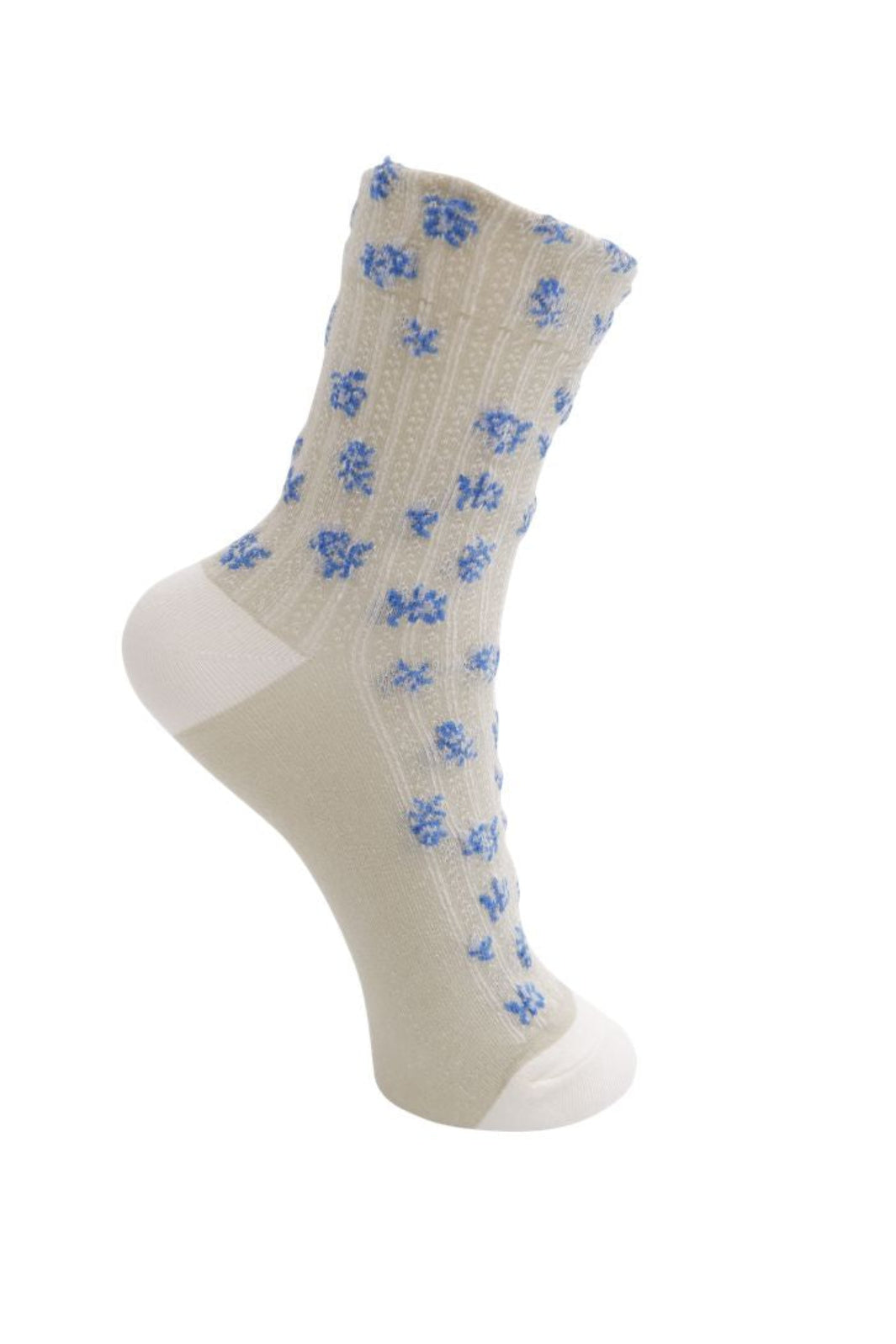 Black Colour - Bccelandine Sock 8520 - Khaki/Blue