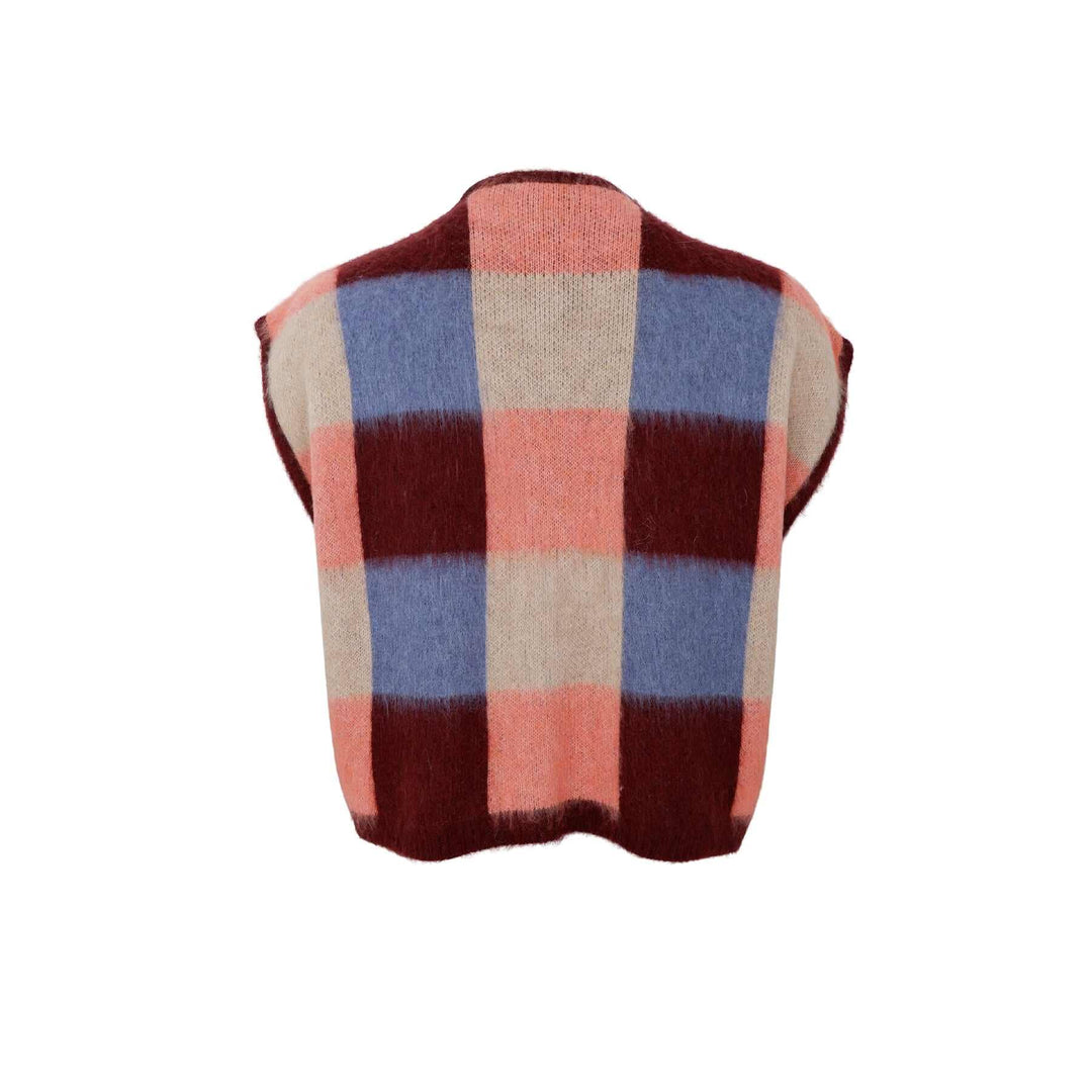 Black Colour - Bcchess Knit Vest 1213 - Berry Mix Strikbluser 