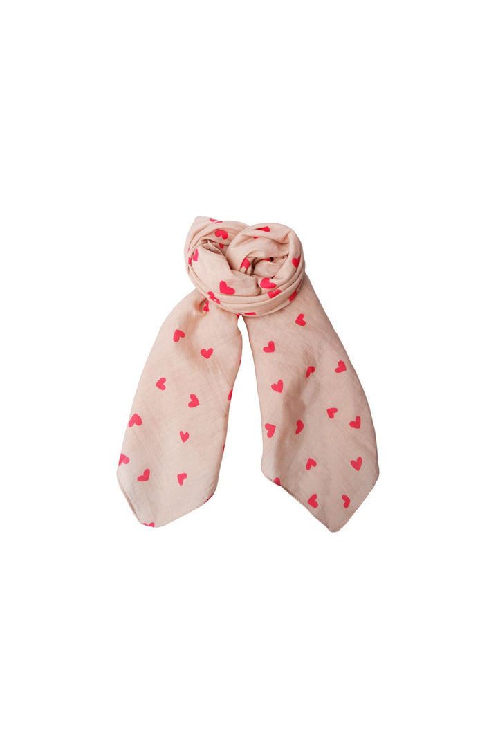 Black Colour - Bcclaudine Mini Scarf 3657 - Rose Heart