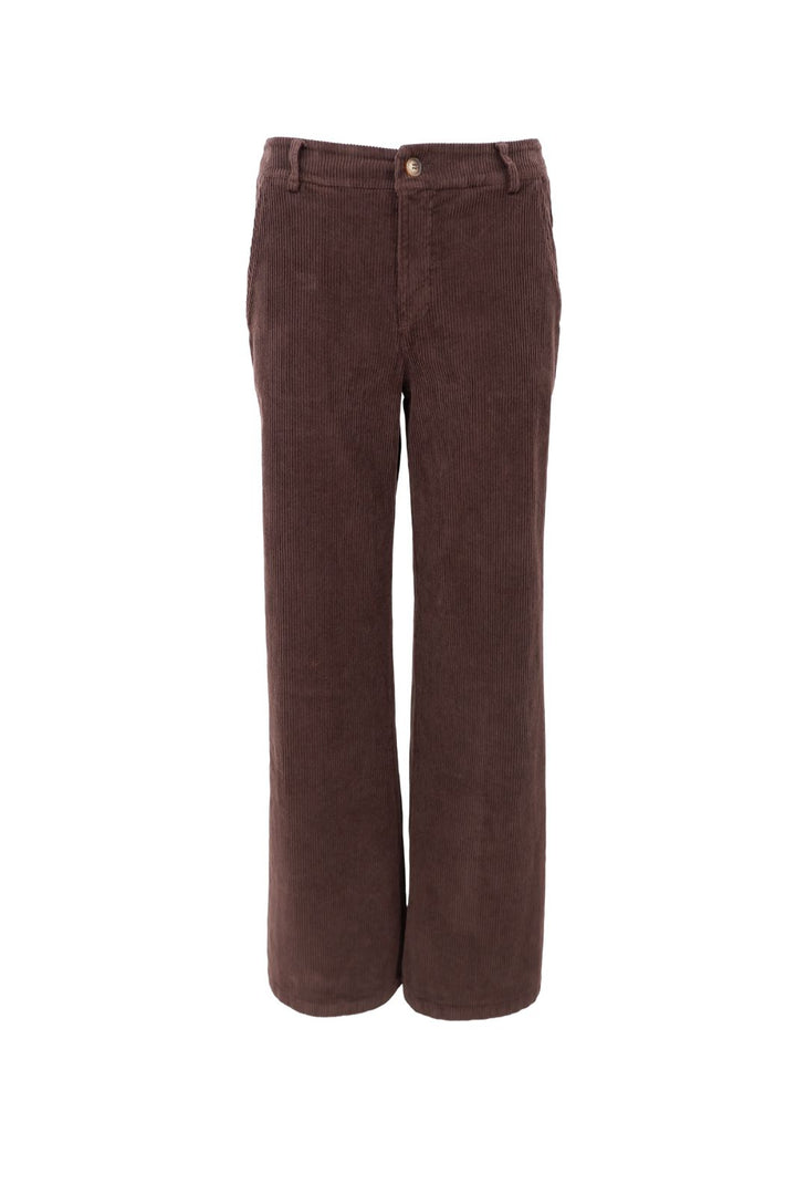 Black Colour - Bccora Corduroy Box Pant 40676 - Coffee