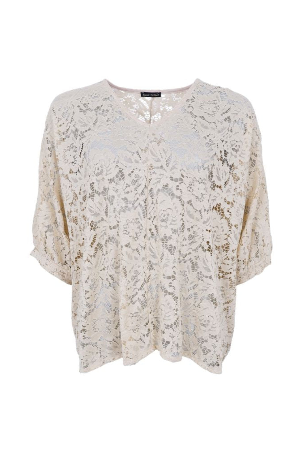 Black Colour - Bcdebbie Lace Blouse 41082 - Cream