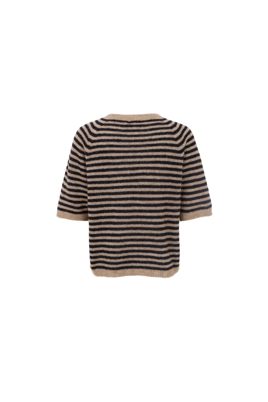Black Colour - Dell Striped Jumper 1214 - Black