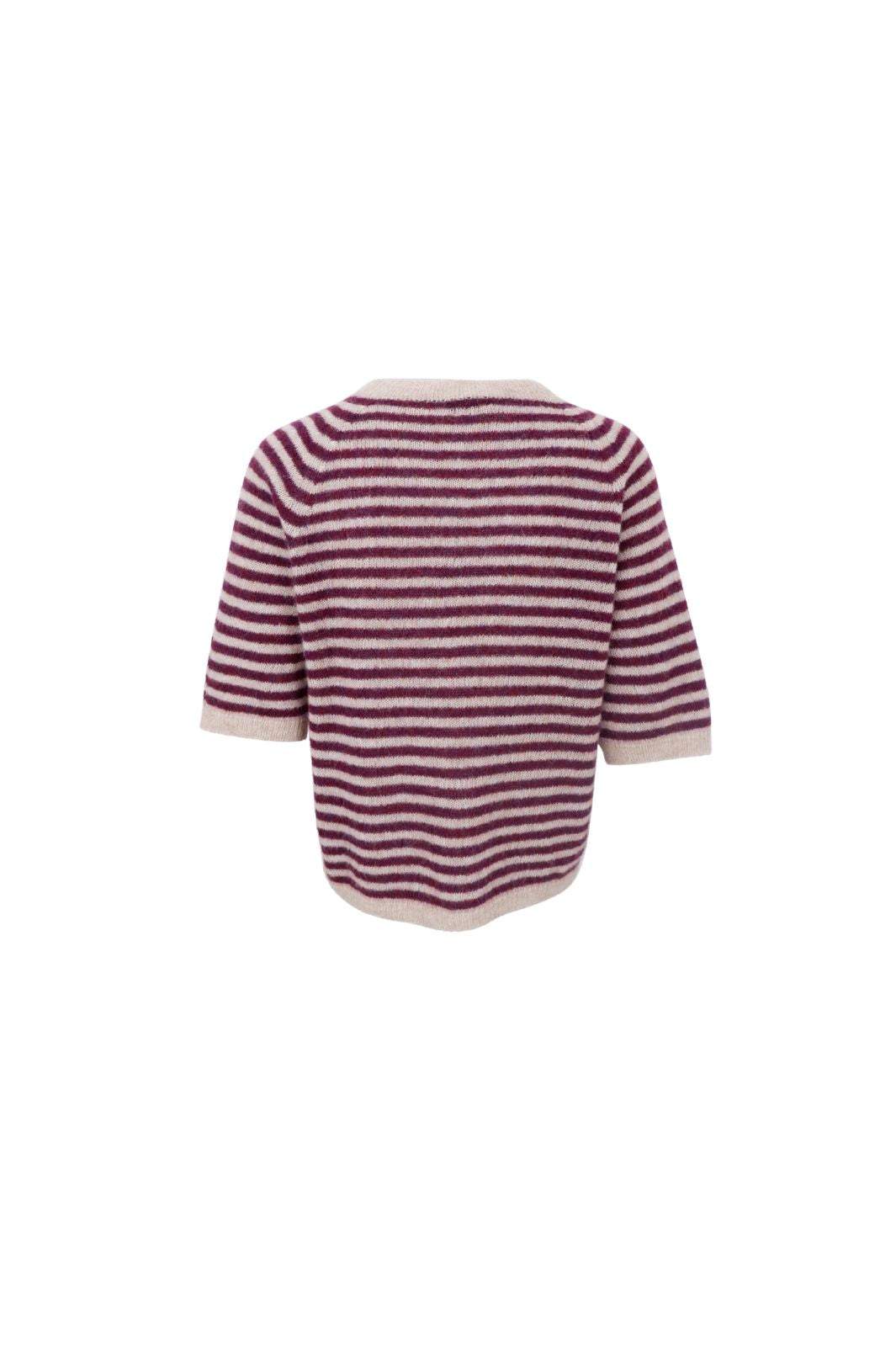 Black Colour - Dell Striped Jumper 1214 - Plum