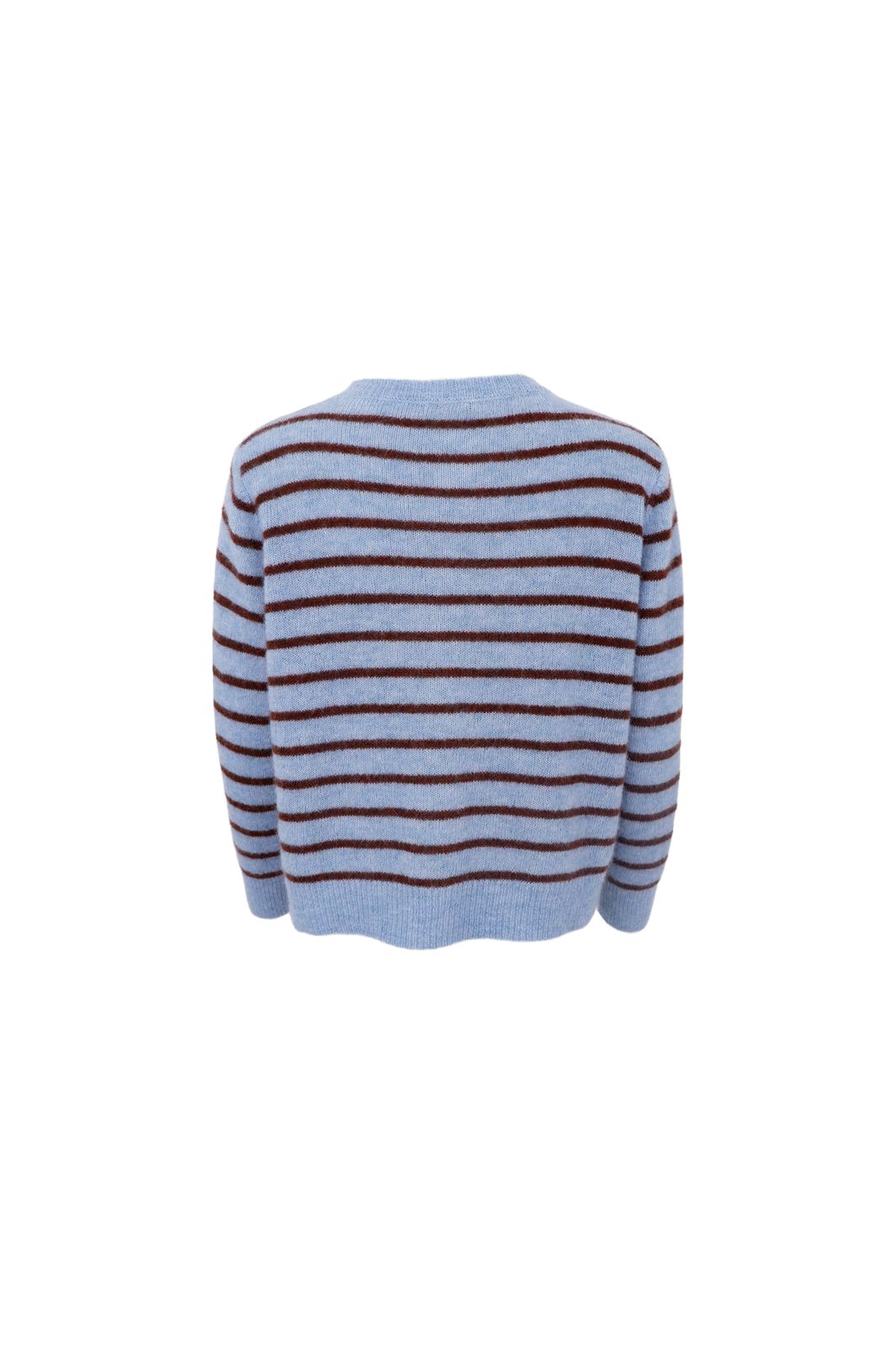 Black Colour - Dell Striped Knit Cardigan 1197 - Blue