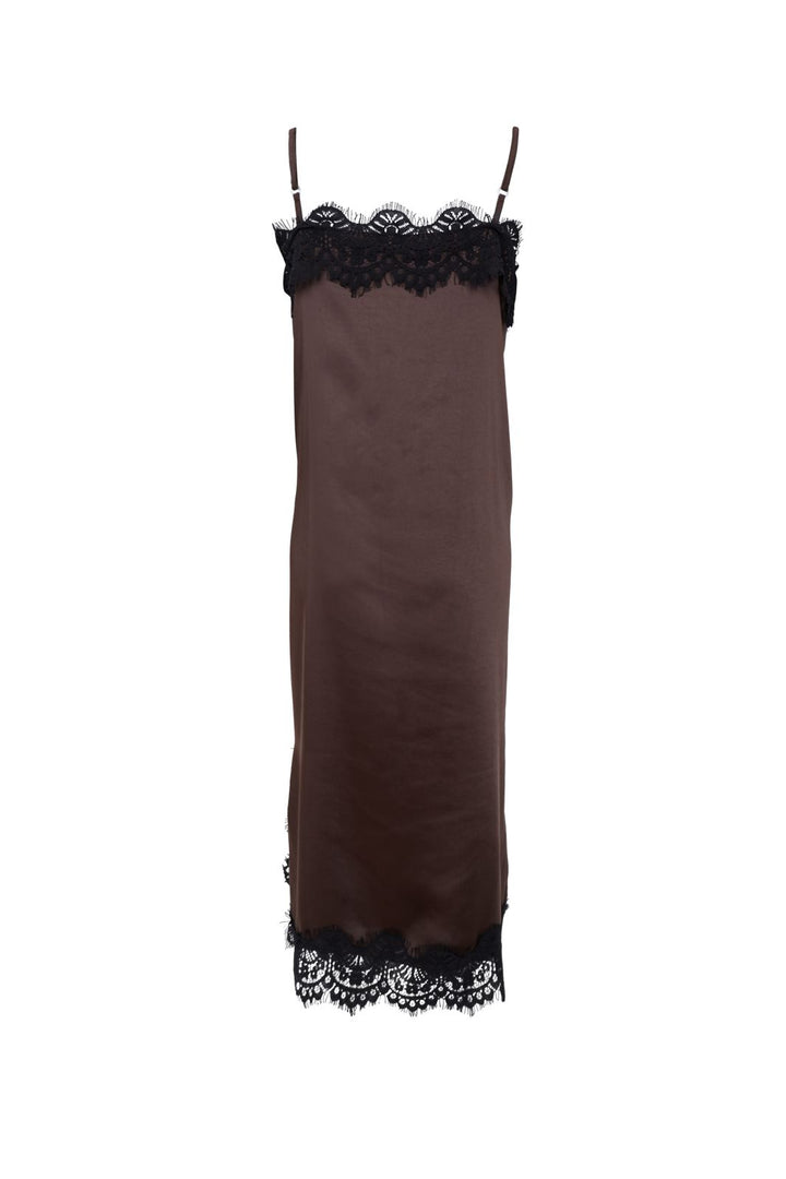 Black Colour - Bcevie Lace Strap Dress 41047 - Coffee