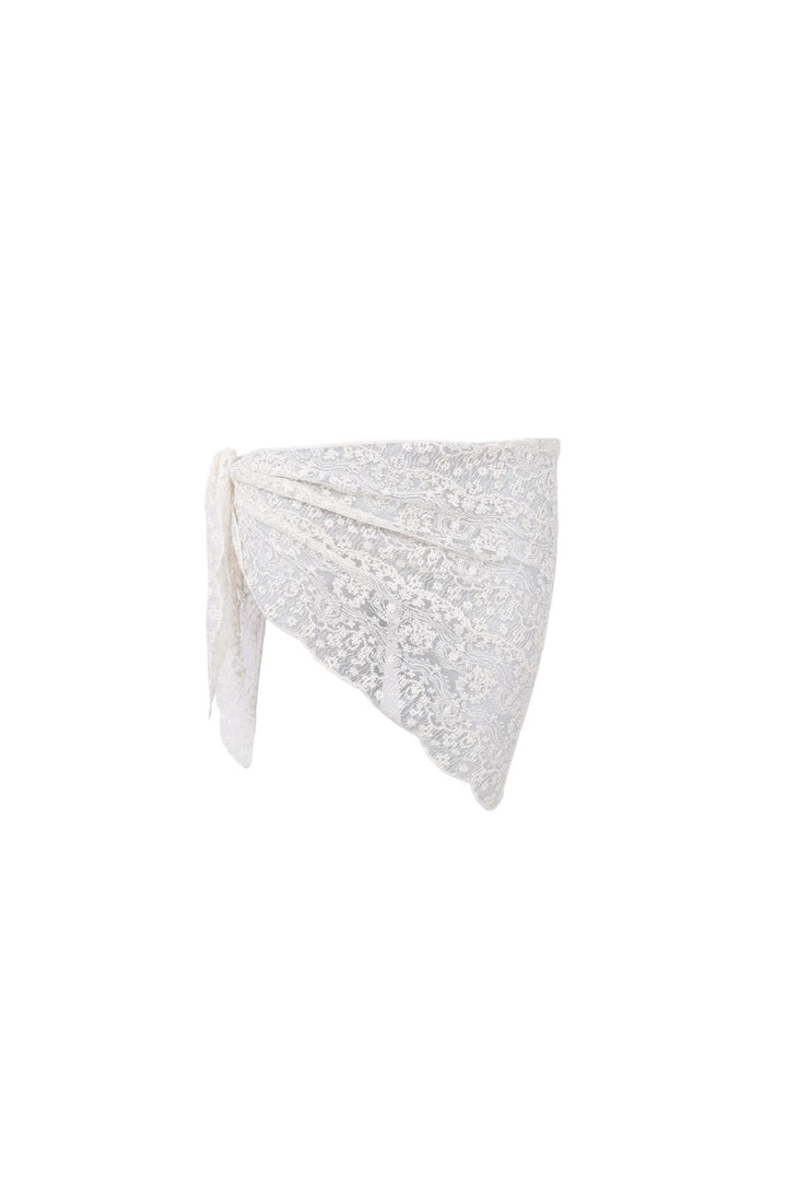 Black Colour - Bcfarianna Triangle Lace Scarf 3650 - Off White