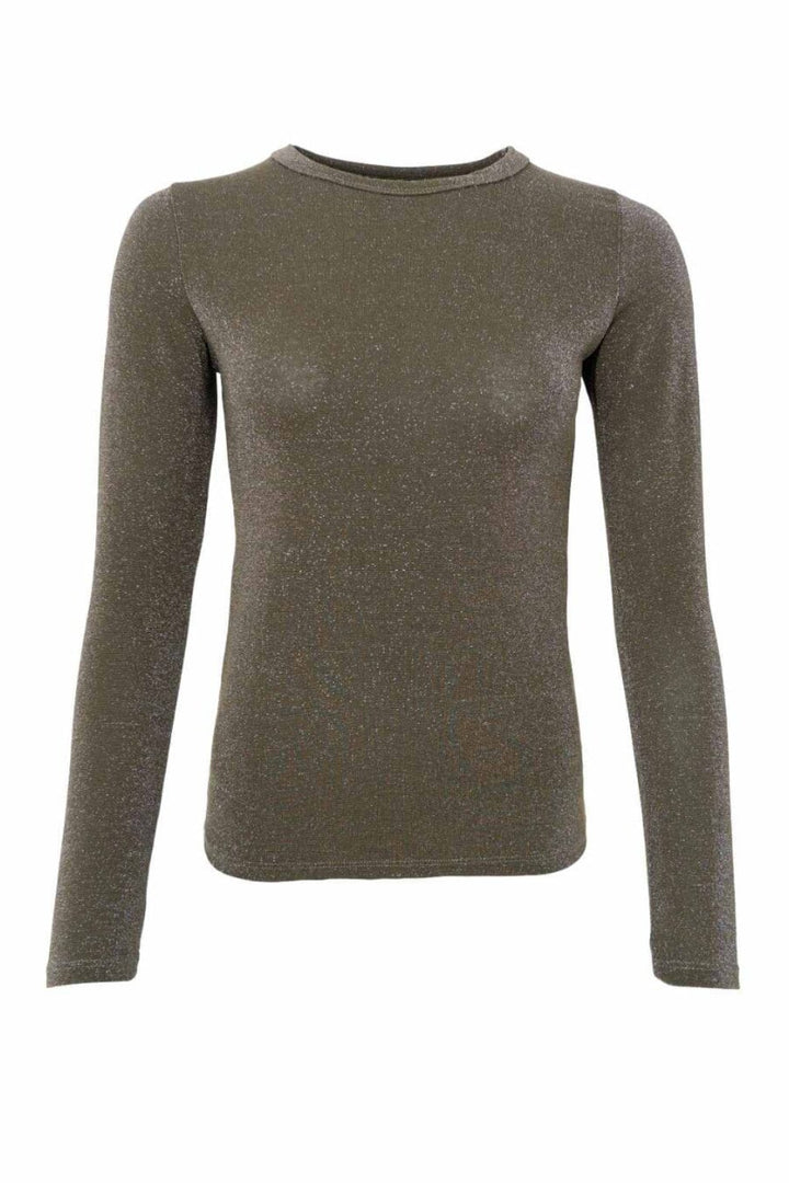 Black Colour - Bcfaye Lurex Blouse 3739 - Shirts - Hunter Green Bluser 