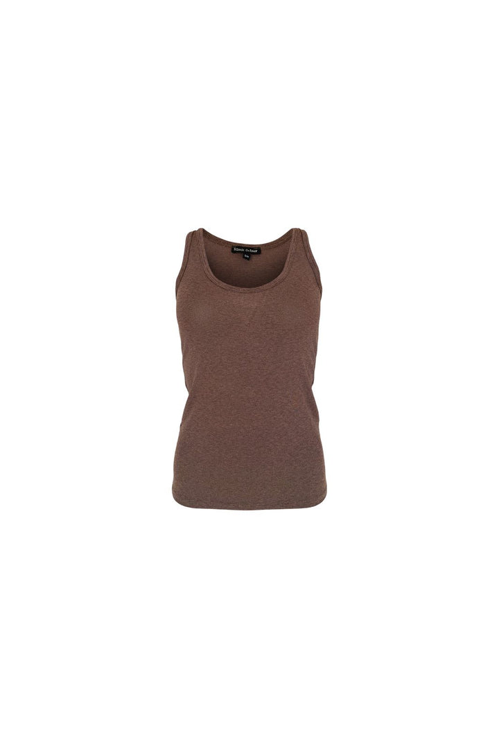 Black Colour - Bcfaye Lurex Top 40055 - Shirts,Musthaves - Chocolate