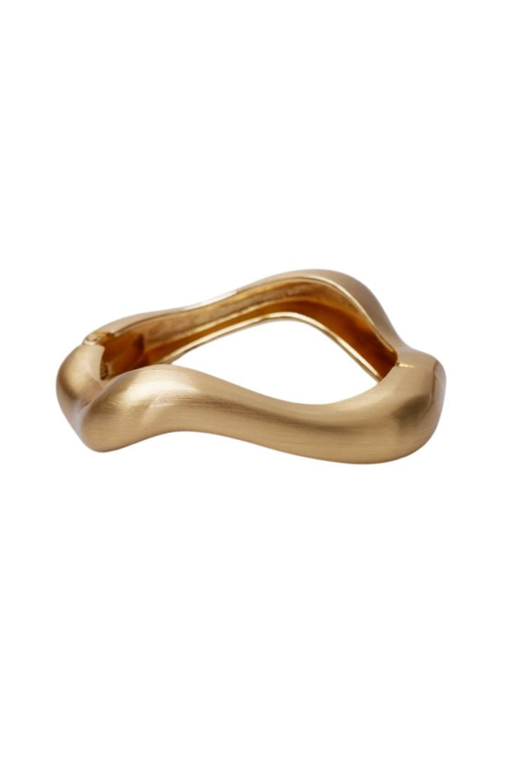 Black Colour - Bcflow Matt Bangle 4524 - Matt Gold Coloured