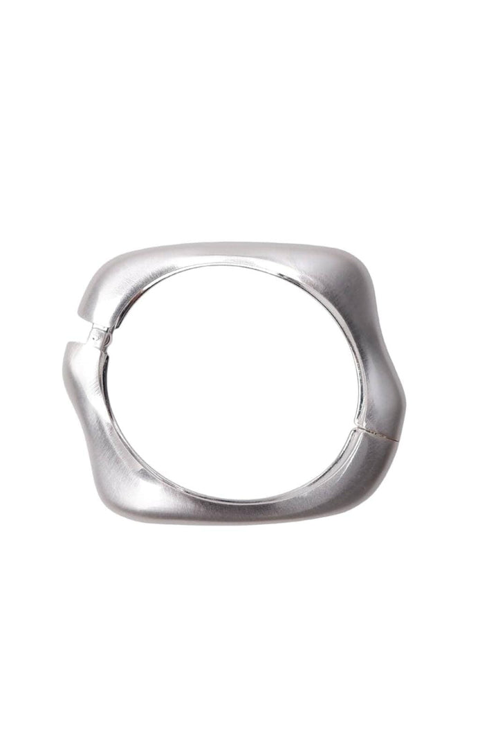 Black Colour - Bcflow Matt Bangle 4524 - Matt Silver Coloured Armbånd 