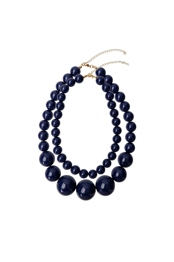 Black Colour - Bcholly Double Necklace 4562 - Navy