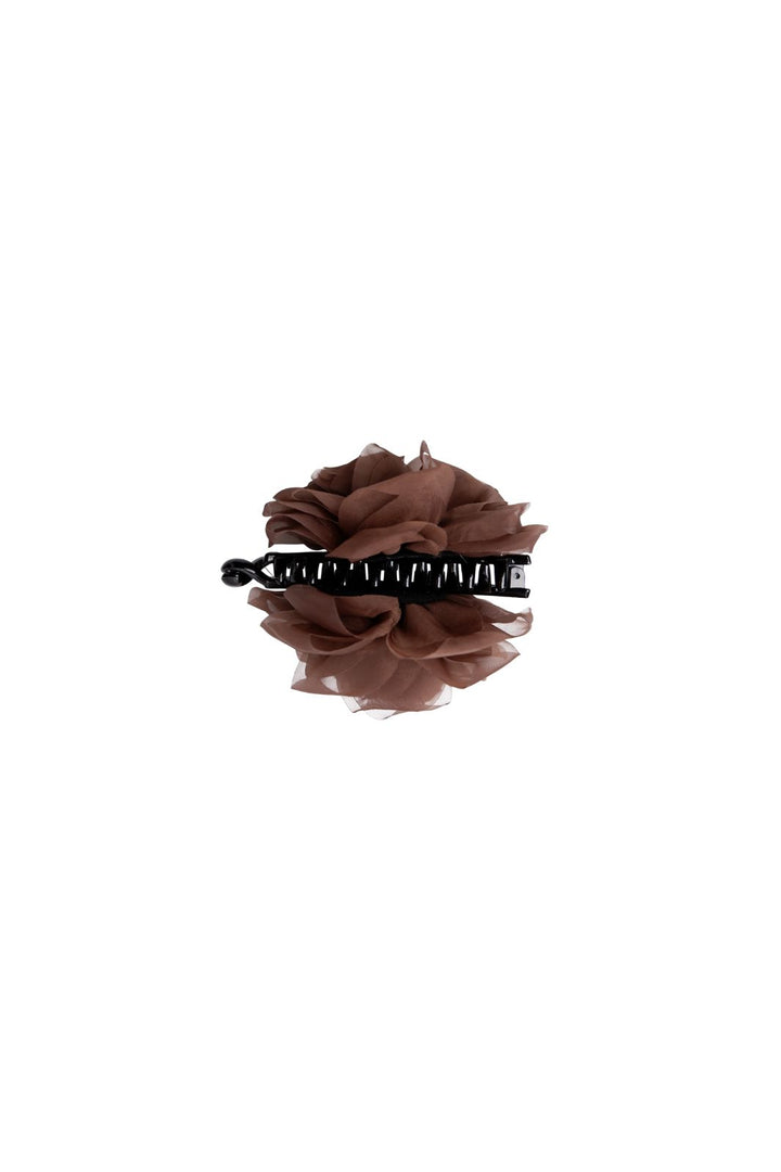 Black Colour - Bcines Organza Hair Claw 6076 - Coffee