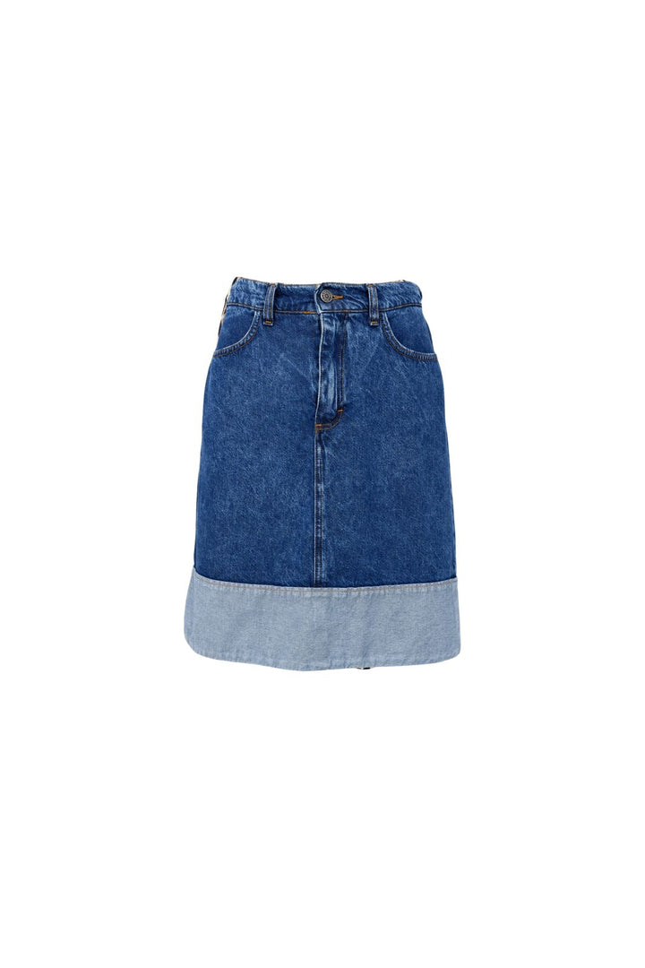 Black Colour - Bcizzy Denim Skirt 41094 - Mid Blue