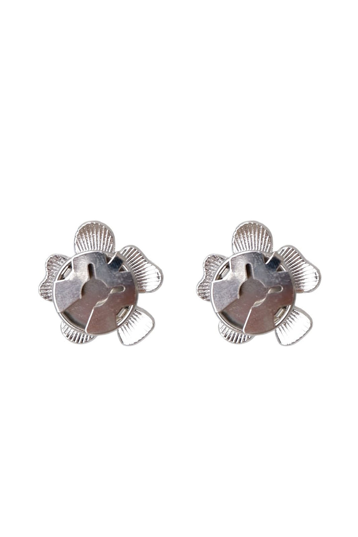 Black Colour - Bcjelline Button Covers, 2 Pcs. Set 4539 - Silver Coloured